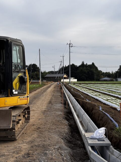 🌱側溝敷設工事を行いました